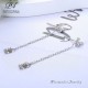 Bar Drop Chain Stud Earrings Butterfly Heart Moon Flower CZ Lightning Chain Earring Threader Dangle Earrings For Women